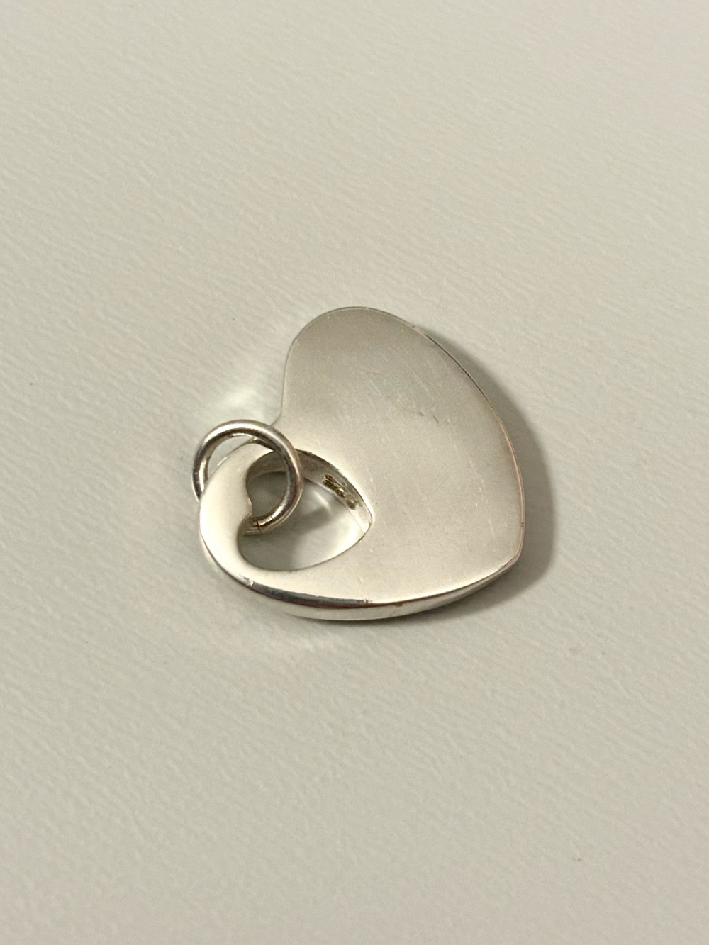 Sterling Silver Heart w/Cut Out
Heart Charm Pendant for Necklace